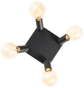 Modern fekete négylámpás spotlámpa - Facil