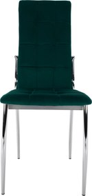 Szék, smaragd Velvet szövet/fém, ADORA NEW