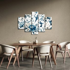 Kép - Kolibrikok virágokkal (150x105 cm)