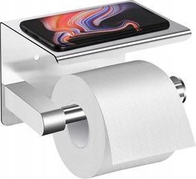 Wc-papír Tartó Állvány Akasztó Polccal Ezüst Wc Fürdőszoba