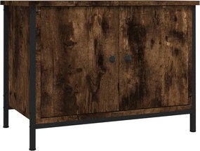 vidaXL füstös tölgy színű szerelt fa TV-szekrény ajtókkal 60x35x45 cm