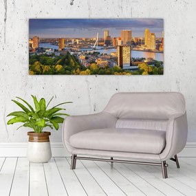 Kép - panoráma Rotterdam, Hollandia (120x50 cm)