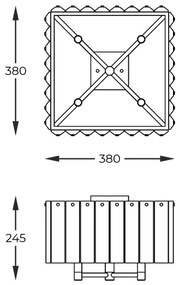 Zuma Line C0523-04A-U8AC - Mennyezeti lámpa PALACE 4xG9/42W/230V arany