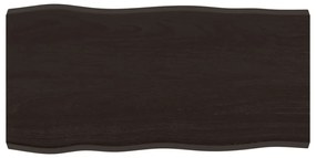 sötétbarna kezelt tömör asztallap 80x40x(2-4) cm