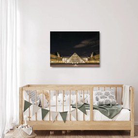 Kép - Louvre éjjel (üvegen) (70x50 cm)