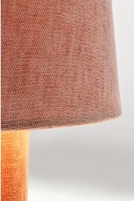 Rózsaszín fém asztali lámpa textil búrával (magasság 35 cm) Demra – Bizzotto