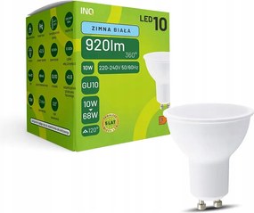 Nagy teljesítményű Led izzó Gu10 Reflektor mennyezeti lámpa 10W hideg 6500K Inq