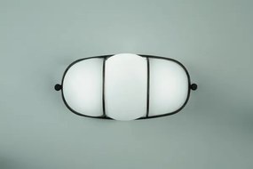 SIRU - Fali lámpa CAGE 1xGX53/10W/230V 22 cm fekete/fehér Velencei üveg