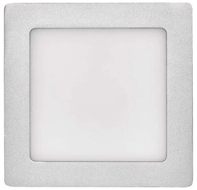 LED panel 170×170, négyzet alakú, süllyeszthető, ezüst, 12W neutrális fehér 71282