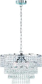 TRIO R13473006 ORIENT KristĂĄly FĂŒggesztett LĂĄmpa EzĂŒst E14 IP20