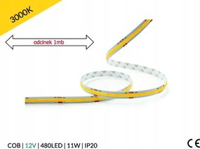 1mb Led Szalag 12V Cob neon 11W 480LED led vonal