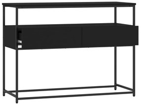 fekete szerelt fa tálalóasztal 100x40x75 cm