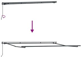 Behúzható napellenző Fekete 400 × 300 cm szövet