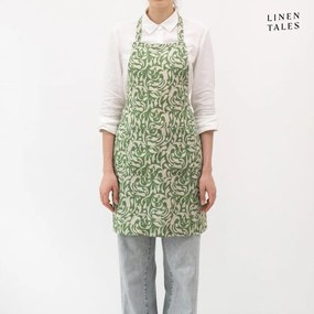 Len kötény Evergreen Damask – Linen Tales