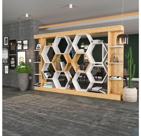Regál Salix (fehér + tölgy)  . 1102597