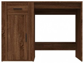 barna tölgy színű szerelt fa íróasztal 100x49x75 cm