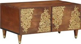 vidaXL Dohányzóasztal Méz barna 80 x 50 x 40 cm Tömör Mangófát