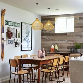 Immax 08257L - Csillár zsinóron PELO 1xE27/40W/230V átm. 40 cm rattan