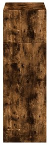 füstös tölgy színű szerelt fa magasszekrény 70 x 41 x 124 cm