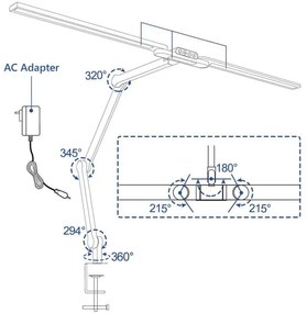 Brilagi - LED Dimmelhető érintős asztali lámpa VARIO LED/24W/230V 3000-6500K fehér