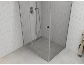 Mexen Roma zuhanykabin 110x80cm, 6mm üveg, króm profil-átlátszó üveg, 854-110-080-01-00