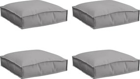 vidaXL Párna 4 pcs Szürke 40 x 40 x 8 cm Oxford Szövet