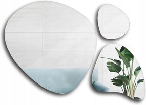 Három darabos organikus tükör szett Flora 130x88cm