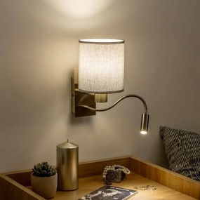 Brilagi - LED Fali lámpa NUBILA 1xE27/25W/230V + LED/3W réz/szürke