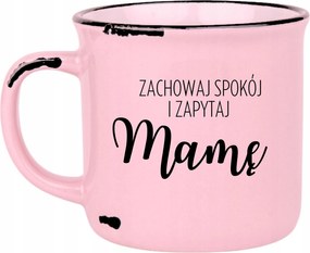 Bögre Rózsaszín Retro Nt Vicces Anyák Napja Maradj Nyugodt Kérdezd Meg Anyát