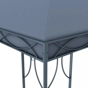 antracitszürke pavilon LED fényfüzérrel 400 x 300 cm