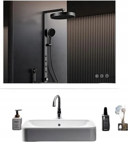 Világító Tükör Pesenxan Hollywood Fésülködőasztal Érintő Tükör 70X50CM