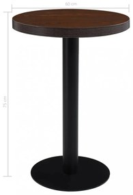sötétbarna MDF bisztróasztal 60 cm