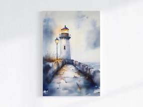 Poszter Tájkép Tenger Világítótorony Fény Köd 40x60
