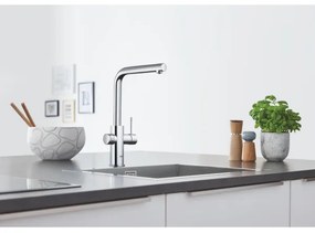 GROHE 31539000 - BLUE HOME mosogató csaptelep, L alakú kifolyó, fényes króm