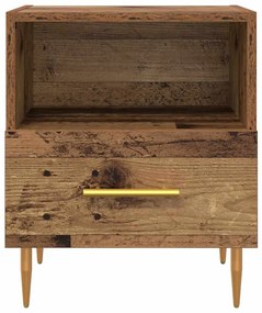 Éjjeli asztal fiókkal 2 pcs Régi fa 40 x 35 x 47.5 cm Faanyag