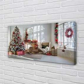 Canvas képek Karácsonyfa díszítés ajándék 125x50 cm