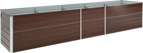 vidaXL barna horganyzott acél kerti magaságyás 400 x 80 x 45 cm