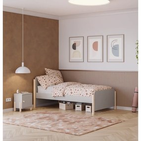 Krémszínű borovi fenyő gyerek éjjeliszekrény Enola – Marckeric