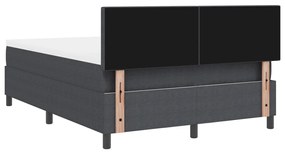 Box Spring Ágy Matraccal Sötét Szürke 160x200 cm Kordbársony Anyag