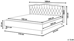 Franciaágy 160 cm MATH (ágyráccsal) (fehér). 1007343