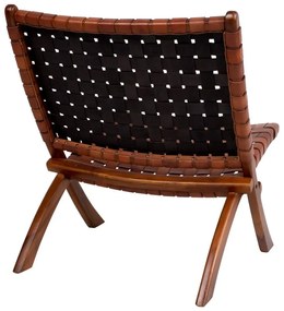 Montana összecsukható szék teakfából és bőrből - House Nordic