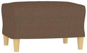 barna szövet kanapéfotel lábtartóval 60 cm