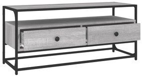 szürke sonoma színű szerelt fa TV-szekrény 100 x 35 x 45 cm
