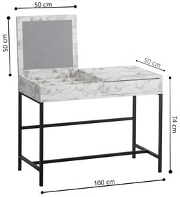 Fésülködő asztal Linda - Carrara Marble