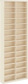 vidaXL Fali Kiállító Doboz polcokkal Bézs 21 x 4,5 x 59 cm Faanyag