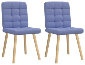 vidaXL étkezőszékek 2 db Jeans kék szövet
