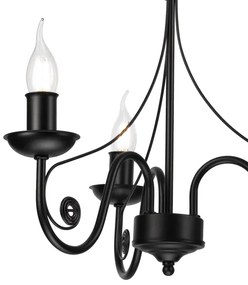 Csillár láncon DONATO 3xE14/40W/230V fekete