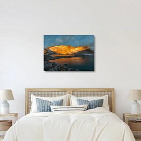 Egy hegyvidéki táj képe (üvegen) (70x50 cm)