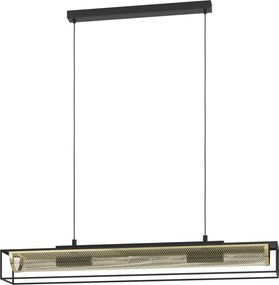 EGLO 43788 NOHALES Modern Led Függesztett Lámpa Fekete, Sárgaréz E27 IP20