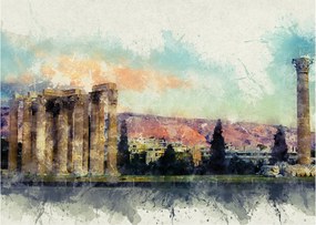 Kép - akropolisz, Athens, Görögország (üvegen) (70x50 cm)